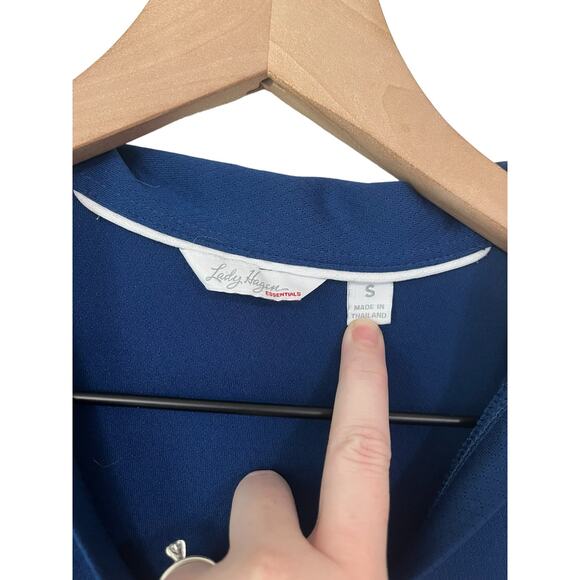 Lady Hagen Essentials Sleeveless Collared Blue Golf Shirt Size Small - Picture 2 of 4